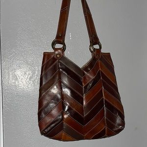 Multi Brown Leather Purse